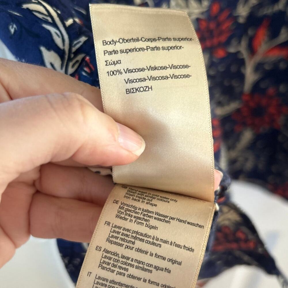 Scotch & Soda Navy Cream & Red Block Print Floral… - image 3